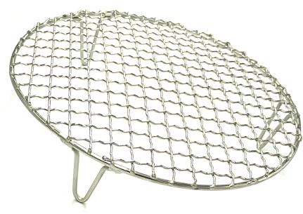 Turbokey Bacon Cooking Rack for Oven Use Dia 10.4 Wire Cooling Racks for Baking Round Stainless Steel Wire Cooking Racks/Carbon Baking Net/Grill/Pan Grate with 2 Height Legs (265mm/10.4)