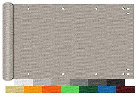 Yoosing Frangivista Balcone 70x850cm, Balcone tutela della Privacy UV, Resistente alle intemperie Rivestimento Schermante per Recinzione di Giardino - Taupe