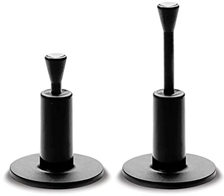 Fiberbuilt Golf Adjustable Golf Tee; Premium Driving Range Mat Golf Tees; Great for Hitting Balls into a Practice Net or Simulator - 2 Pack Black