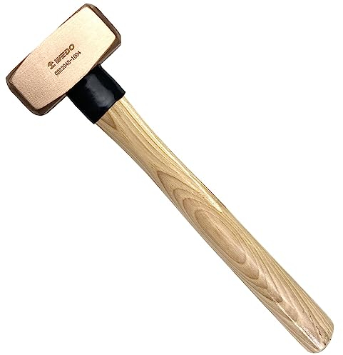 WEDO 500g Martello da fabbro da rame,martello da meccanico con Impugnatura Ergonomica legno,Martelli da carpentiere con manico in legno,lunghezza 310mm,per lavori di demolizione