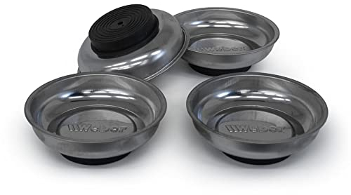 Weber-Werke Magnetschalen Set 4 Stück Werkzeugschalen Werkzeughalterung Magnethalter Aufbewahrung für Werkzeuge und Kleinteile
