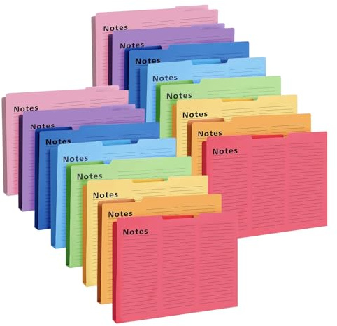 DBAILY Carpeta A4 para Documentos, 16 Unidades para Archivar en Ocho Colores