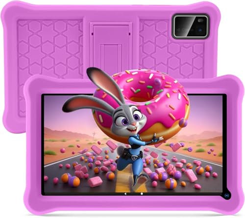 SANNUO Tablet para Niños 7 Pulgadas Android 13 con RAM 8GB ROM 64GB (TF 128GB), GMS Certified, Control Parental, Pantalla IPS HD, Doble Cámara, WiFi, Tablet Niños Educativo con Funda de EVA (Azul)