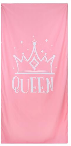 LXTOPN 180 * 90cm Mikrofaser Strandtuch, Badetuch Groß für Herren und Damen, Schnelltrocknendes Strandtuch für Paare (Rosa Krone)