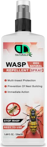 Wasp Repellent Spray - 100% Natural, Multi-Insect Protection, Prevents Nest Building, Fast-Acting, Easy Application, Long-Lasting Protection, Eco-Friendly, Protect Your Home & Garden (50ml Spray)