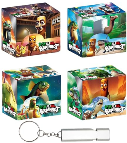 WBZOWRB Caja con 36 Sobres Skifidol Italian Brainrot Mix Psychedelic – Juego de Cartas coleccionables – Trading Card Game, Tipo B，Cuatro Tipos Diferentes de envases.