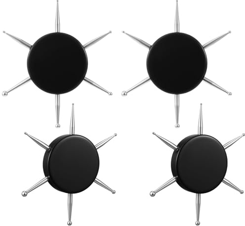 DOPENSPI 4PCS Nail Dotting Tools, 6 In 1 Circular Nail Dotting Pen Professional Nails Dot Painting Tool Professional Manicure Dot Disc for Embossing Tracing Nails Salon
