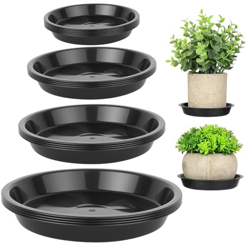 BOJIUKEJI Sottovaso rotondo per piante, in plastica, per interni ed esterni, 12 cm, 16 cm, 18 cm, 22 cm