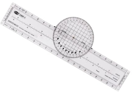 CYDZSRA Righello di precisione per ingegneria per studenti, professionisti dell'aviazione, amanti del fai da te, plotter azimutale rotante a 360°, contiene mappe, righello di ingegneria, rotante in