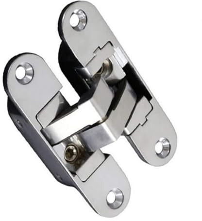 Cerniera per porta invisibile da 9, 5x2, 3 cm Cerniera pieghevole a croce in lega di zinco nascosta a sinistra aperta