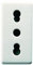 Gewiss 80103S GW20203 System Presa Frutto, 2P+T, 16 A Bivalente, Bianco