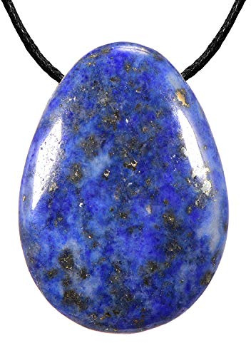 Morella Women's Necklace 31.5 inch - 80 cm gem-Stone Drop Pendant Lapis Lazuli gem in a Velvet Bag
