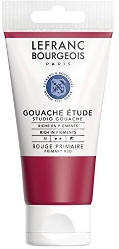 Lefranc Bourgeois 301244 Studio Gouache, kräftige, lichtbeständig, deckend Farben in der 80ml Tube - Rot