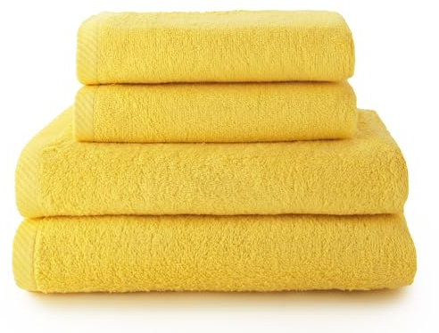 Top Towel – Juego de Toallas Baño (4 Piezas): Toallas Ducha y Manos Suaves y Absorbentes – Algodón 100%, 400 g/m², Sin Pelusa