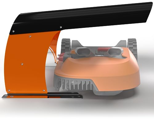 Idea Mower Mähroboter Garage Vader Light Kompatibel mit Worx Landroid| Rasenroboter Garage aus Aluminium und Edelstahl 74x58x46 cm