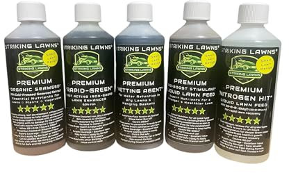 PREMIUM WETTING AGENT Lawn Treatment by Striking Lawns – Improves Water Penetration in Dry Soil | Prevents Run-Off & Brown Grass | Easy to Apply | Pet Child Safe (Ultimate Lawn Bundle (Small))