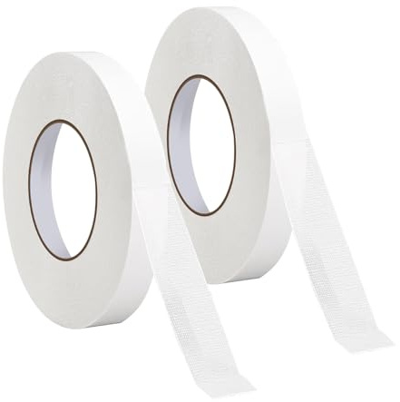 Fuonmka Double Sided Fabric Tape, 1/2inch X 66 FT X 2 Rolls (40m) Hem Tape for Pants, No Sewing Ironing, Strong Adhesive Tape for Clothes, Pants, Dress, Curtains, Crafts, Carpet, Rug