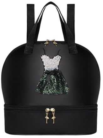 Baoblaze Ballet Dance Backpack Children Backpack with Shoe Compartment for Travel Dancing, Black