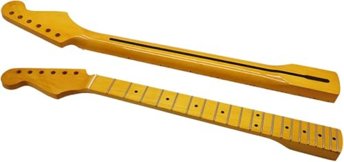 Vänsterhänt gitarrhals 6 strängar, lönn ersättningshals för ST elgitarr, 5,5 cm bred, 21 Fret design, perfekt för gör-det-själv-projekt
