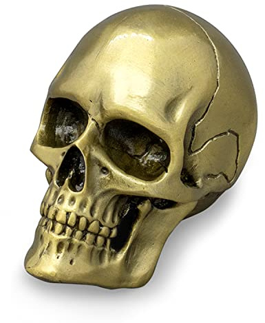 Iron & Glory Skull Bottle Opener | Beer Bottle Openers & Kitchen Gadgets | Gothic Decor Beer Opener in Matte Gold | Novelty Beer Gifts For Men & Dad Gifts | Spooky Bar Tools & Home Accessories |