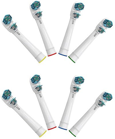 Testine Di Ricambio Testine Spazzolino Per Braun Oralb Elettrico Spazzolini Elettric, Generiche Ricariche Spazzolini Dual Clean, 8 Pezzi