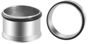 ANAZOZ Flesh Tunnel, tunnel enkel utsvängd med silikonring, plugg öra titan öronförlängning 2 stycken, 14MM, Titan, Ingen ädelsten