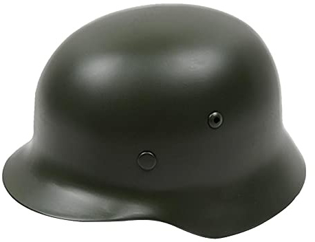 German WW2 World War 2 M35 Steel Helmet with Leather Lining for Paintball Airsoft(OD)