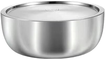 perfk Stainless Steel Basin Mixing Bowl Space Saving Multipurpose Heavy Duty Dish Tub Salad Bowl for Baking Food Storage Cooking, 32CM