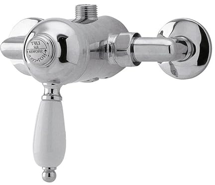 Balterley Concealed Shower Valve, Traditional Lever Handle Bathroom Shower Valve, Single Control 1 Outlet Valves for Showers, Concealed Valves for Bathroom Showers - 150 x 135 x 35mm (Chrome)