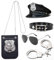 Disfraz Policía mujer Accesorios, accesorios para disfraz de policía niño, esposas juguete niños, accesorios para mujer, con sombreros, insignias, gafas, esposas, juguetes, cinturones