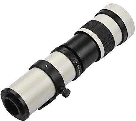 Qukaim Fotocamera MF Super Teleobiettivo zoom F/8.3-16 420-800mm T Mount + set filtri UV/CPL/FLD + 2 x obiettivo teleconvertitore + anello adattatore T2-AI per AI Mount D850 D810 D800 D750 D700 D6