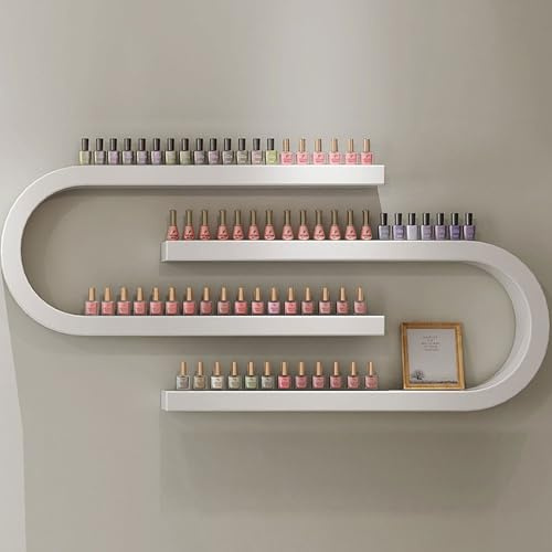 JingNian Estante De Pared MetáLico En Forma De U para Esmaltes De UñAs, Expositor De Botellas para CosméTicos, Perfumes Y Aceites Esenciales(Size:2PCS,Color:a)