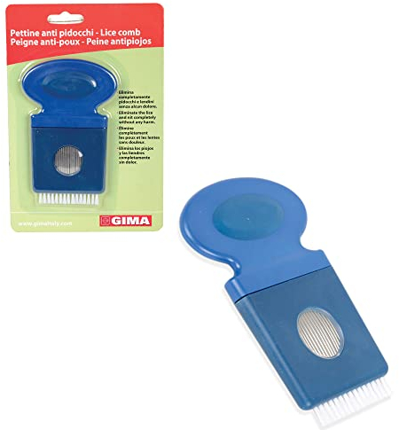 Gima - Händischer Läusekamm, für Kinder und Erwachsene geeignet, aus Kunststoff mit Metallzähnen, mechanisches Mittel bei Läusebefall, ganz ohne Chemie.