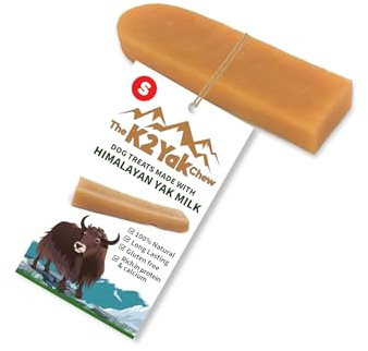 K2 Yak Chews Original Himalayan Dog Treat – 100% Natural Yak Milk Chew, Classic Long Lasting Dental Stick for Puppies & Small Dogs, Vegetarian, Gluten & Grain Free (30–40g, Pack of 1)