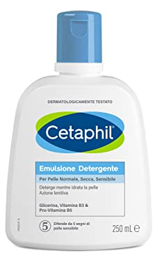 Cetaphil Emulsion für Gesicht und Körper, für normale, empfindliche, trockene und intolerante Haut, spendet Feuchtigkeit bis zu 4 Tagen, ohne Parfüm, 250 ml