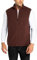 33,000ft Men's Fleece Gilets Lightweight Sleeveless Jacket Vest Windproof Bodywarmer Outerwear Golf Gilet With Zip Pockets for Hiking Cycling Running Chocolate M