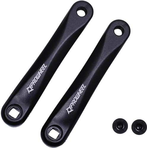 Prowheel One Pair Bike Crank Arm in Square Hole,152MM/160MM/165MM/170MM/175MM Alloy 6061Black Crank Arm for e-Bike Electric Bike e Bicycle, Crankarm 170mm (A00CWU-170)