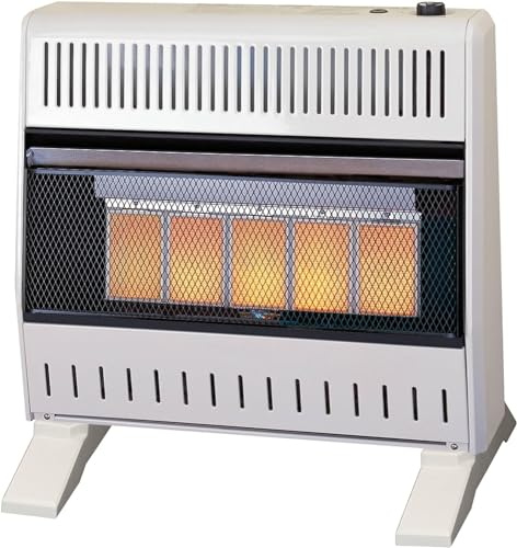 ProCom Heating Natural Gas Ventless Infrared Plaque Heater With Base Feet - 30,000 BTU, T-Stat Control - Model# MN300TPA-B