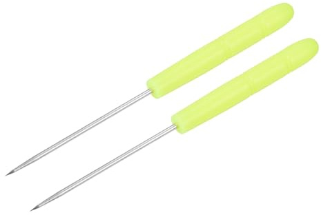 M METERXITY 2 Pack Badminton Racket Stringing Awl - Guide the String Through the Racquet Eyelets, Apply to Badminton Tennis Racket (Yellow)