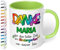 True Statements Dankeschön Kita Abschiedsgeschenk für Erzieherin: Keramik-Tasse personalisiert „Danke WUNSCHNAME – für die tolle Zeit im Kindergarten!“ - 330ml (Hellgrün)