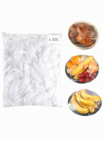 Pack 300 Bolsas Reutilizables para Alimentos – Bolsas Elasticas para Bandejas Herméticas y Libres de BPA – Ideales para Conservación de Comida, Aperitivos Frutas Postres en Nevera o Congelador
