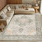 BSGIFT Teppich Wohnzimmer 160x230 Waschbar, Boho Kurzflor Teppich rutschfest für Esszimmer Schlafzimmer Küche Weicher Carpet, Vintage Beige