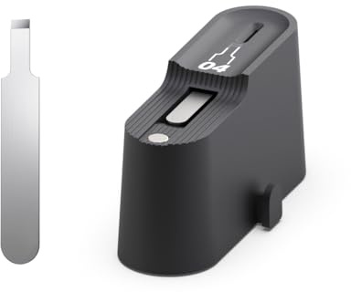 HOZO 10 cuchillas de repuesto para cortador ultrasónico, compatibles con NeoBlade y la mayoría de herramientas de corte ultrasónico, acero SK5 de alto carbono, dispensador de seguridad con ranura para