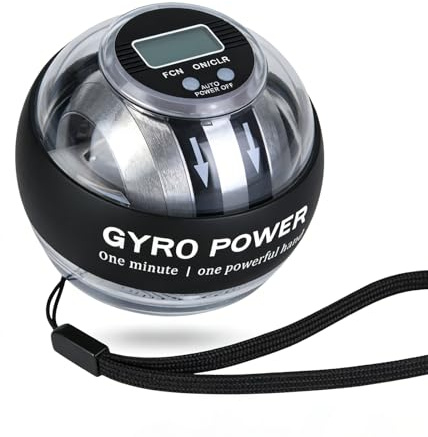 MECARE Torque Ball Auto-Start Gyro Ball with LED Counter - Wrist & Forearm Strengthener - Gyroscopic Hand Exerciser for Grip Strength, Flexibility & Daily Vitality