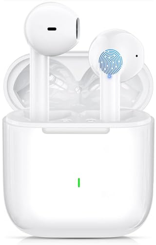 Cuffie Bluetooth, Auricolari Bluetooth 5.4 In Ear Stereo HD HiFi,50 Ore Cuffie Wireless con ENC Cancellazione Rumore Mic, Cuffiette Senza Fili Touch Control IPX8 Impermeabile per IOS Android Galaxy