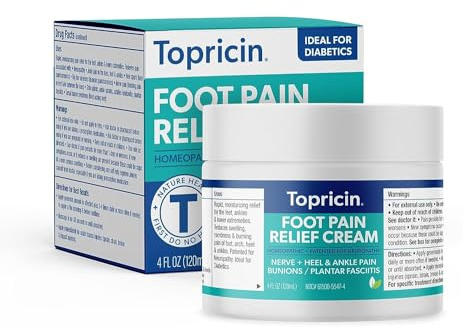 Topricin Foot - Crema para aliviar el dolor de pies (4 oz)