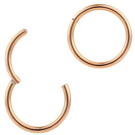 (7mm) Titanio 16G con segmento a cerchio incernierato anello per naso trago setto cartilagine elica orecchini Sleeper da