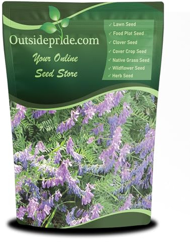 Outsidepride Hairy Vetch Cover Crop Seeds - 1 Lb Cold Tolerant, Winter Hardy - Ideal for Soil Improvement, Green Pasture, Hay & Livestock Forage - Pollinator Friendly Garden Seeds, Ground Cover