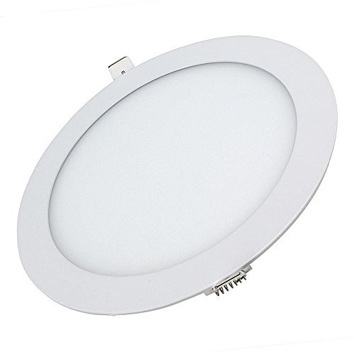 12W LED Round Recessed Ceiling Flat Panel Down Light Ultra Slim Lamp Cool White 6500k Daylight Bright