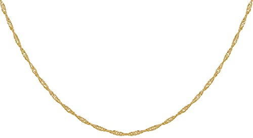 LES POULETTES BIJOUX - Cadena de Chapado en Oro Malla Singapur 2mm - taille 40 cm